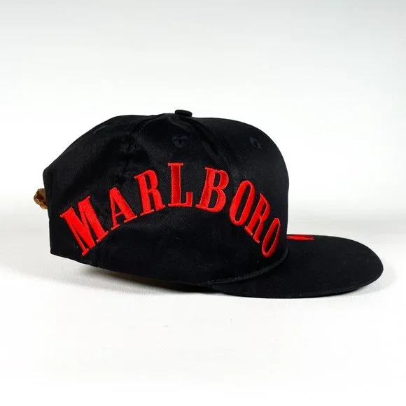 Vintage 90's Marlboro Man Spellout Country Store Cigarette Hat - Picture 3 of 4